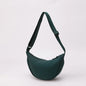Nylon fabric zipper crossbody bag for men and women, crescent-shaped dumpling bag under the armpits, large capacity