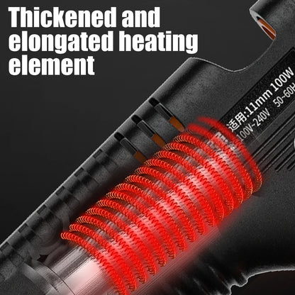 150W Hot Melt Glue Gun 11mm Glue Stick 3-5Min Preheating 15s Quick Release Copper Nozzle Anti-scald 100-220V EU US Plug