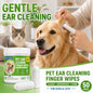 SIKEZHAN 50 Count Pet Ear Cleaning Finger Wipes, Safe Gentle Soft Pre-Moistened Wiping Sleeves for Dogs Cats Wax Dirt Remover