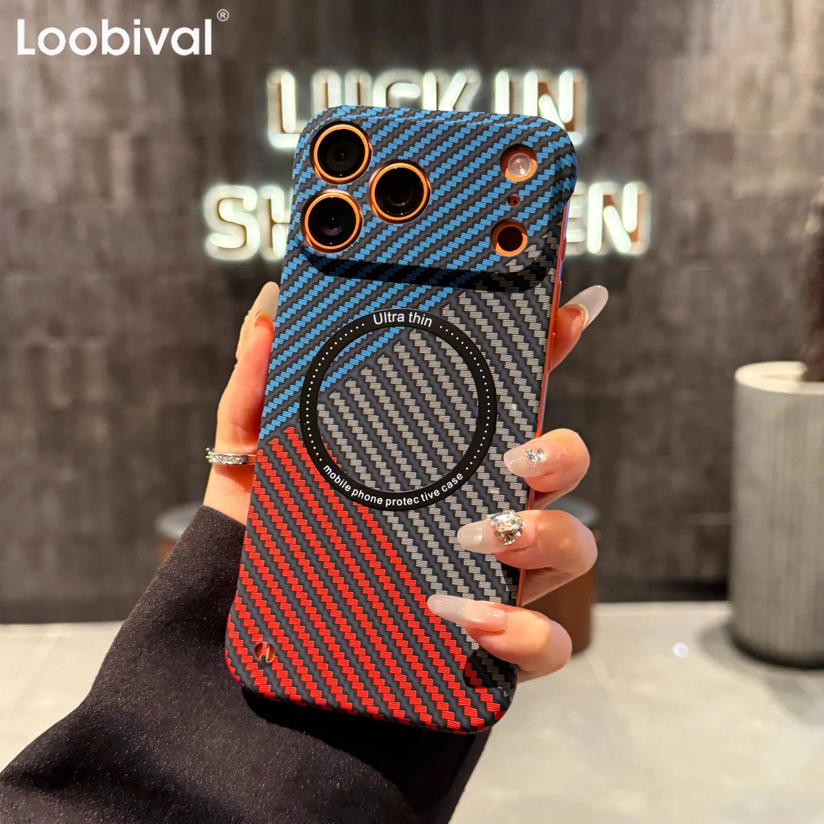 17 ProMax for Magsafe Carbon Fiber Frameless Case For iPhone 16 15 14 13 12 Pro Max Plus 17Air Magnetic Slim Color Blocked Cover