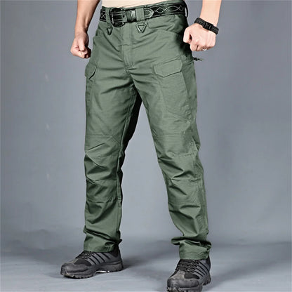 Black Cargo Plus Size Men's Elastic Tactical Pants Camping Hiking Fishing Trekking Climbing Outdoor Trousers Quick Dry Sports