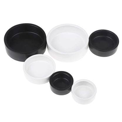 Reptile Food Ceramic Bowl Anti-Escape Ceramic Feeder Dish Reptile Water Bowl Ceramic Feed Bowl For Hermit Crab Gecko Chameleon