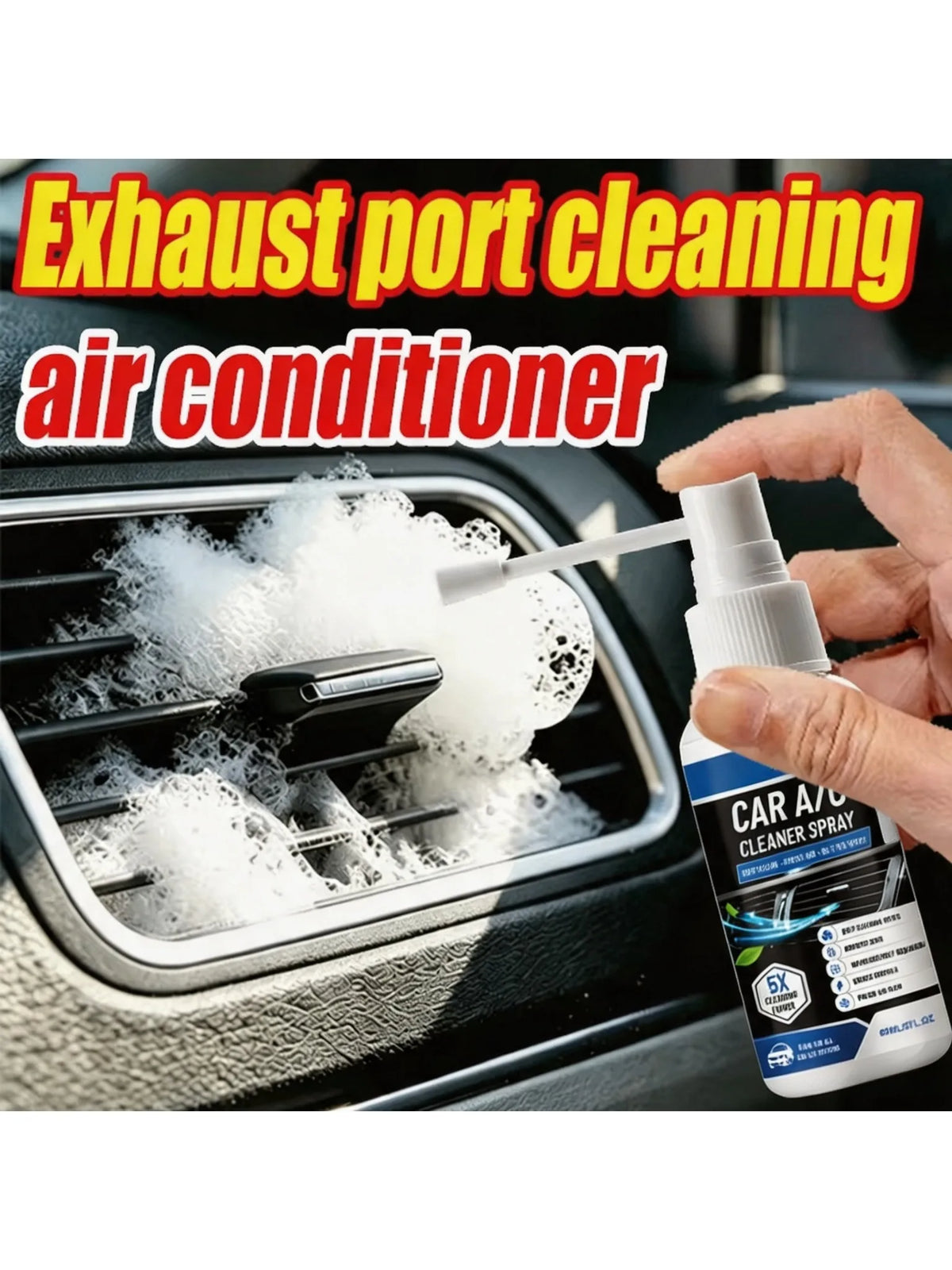 Farienne Car Air Conditioner Cleaner Spray, Remove Odor Dust Mold, Summer AC Vent Foam Cleaning Deodorizer For Auto