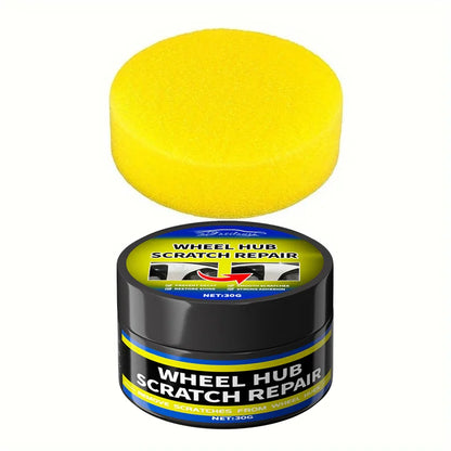 NEW Car Wheel Rim Scratch Refurbishment Paste, Tire Rim Scratch Paint Repair Paste - Black And White Silver Aluminum Alloy Rim