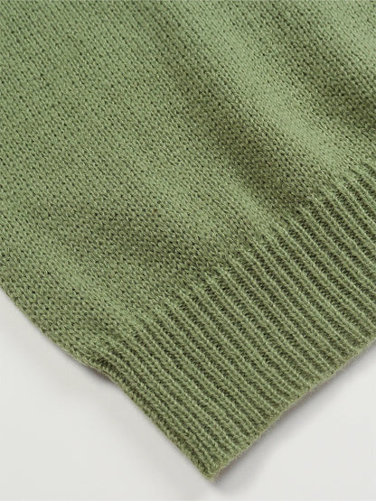 Plus Size  Pattern Knitted Sweater, Autumn and Winter Casual Long Sleeve Pullover Sweater, Women's Plus Size Clothing