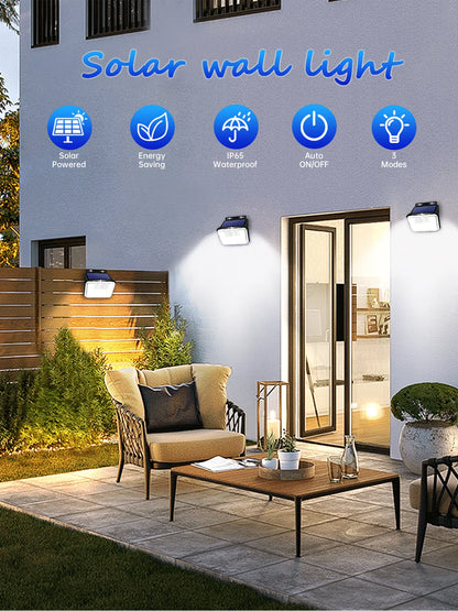 IP65 Waterproof Solar Outdoor Garden Lights Super Bright 148 LEDs Motion Sensor Wall Light Solar Powered Security Lamp 3 Modes
