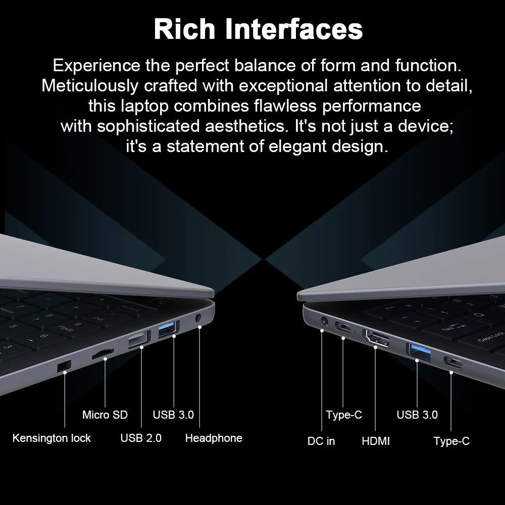 Ninkear A15 Pro Laptop 15.6 Inch FHD IPS AMD Ryzen 5 5500U 16GB RAM 512GB SSD Metal Notebook Fingerprint Unlock Backlit Keyboard WiFi 6 USB-C PD 65W Fast Charge Windows 11 Portable Computer EU Plug