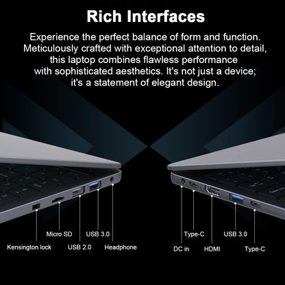 Ninkear A15 Pro Laptop 15.6 Inch FHD IPS AMD Ryzen 5 5500U 16GB RAM 512GB SSD Metal Notebook Fingerprint Unlock Backlit Keyboard WiFi 6 USB-C PD 65W Fast Charge Windows 11 Portable Computer EU Plug