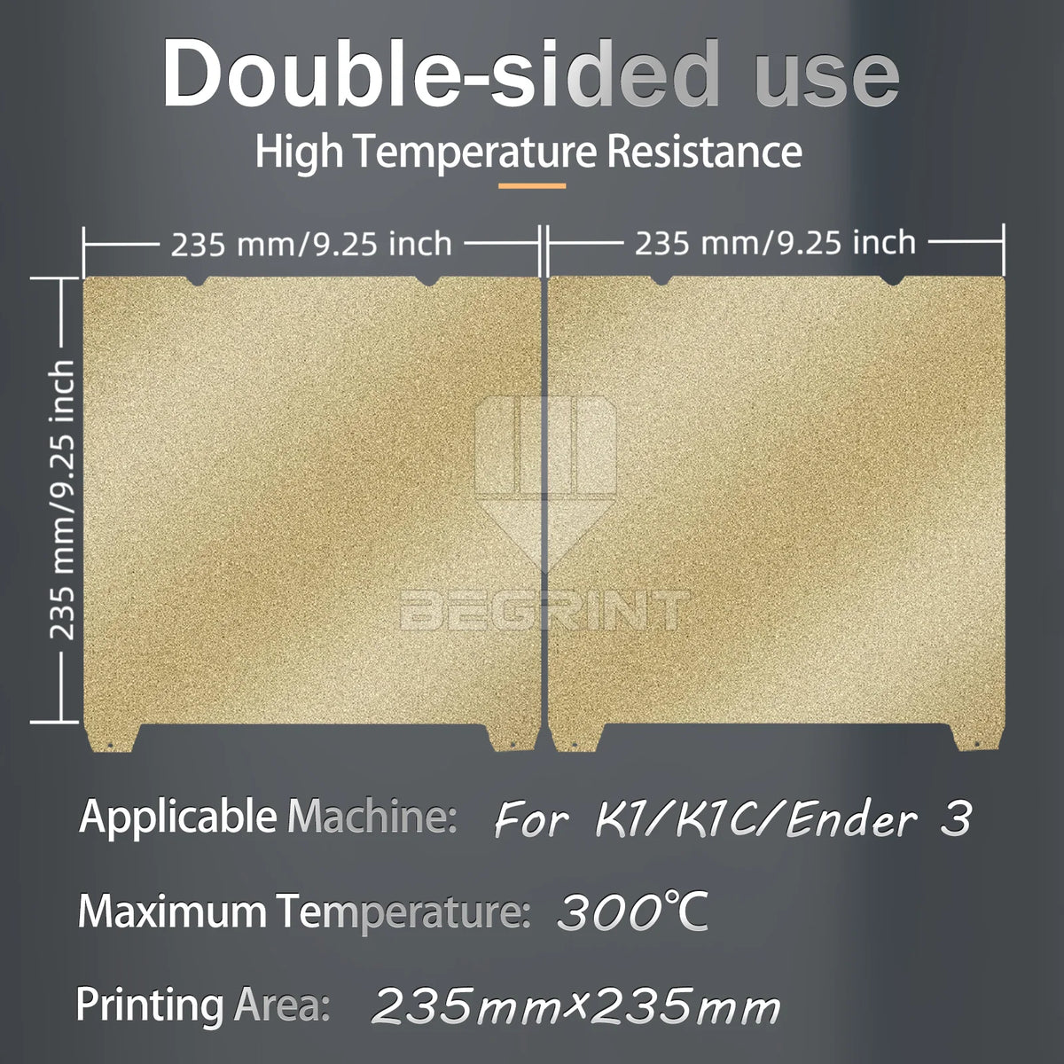PEI Magnetic SHEET For Creality K1 PEI Build Plate K1C Bed Creality k1 Build Plate 235mmx235mm Ender 3 v3/ Ender 5 S1 pro hotbed