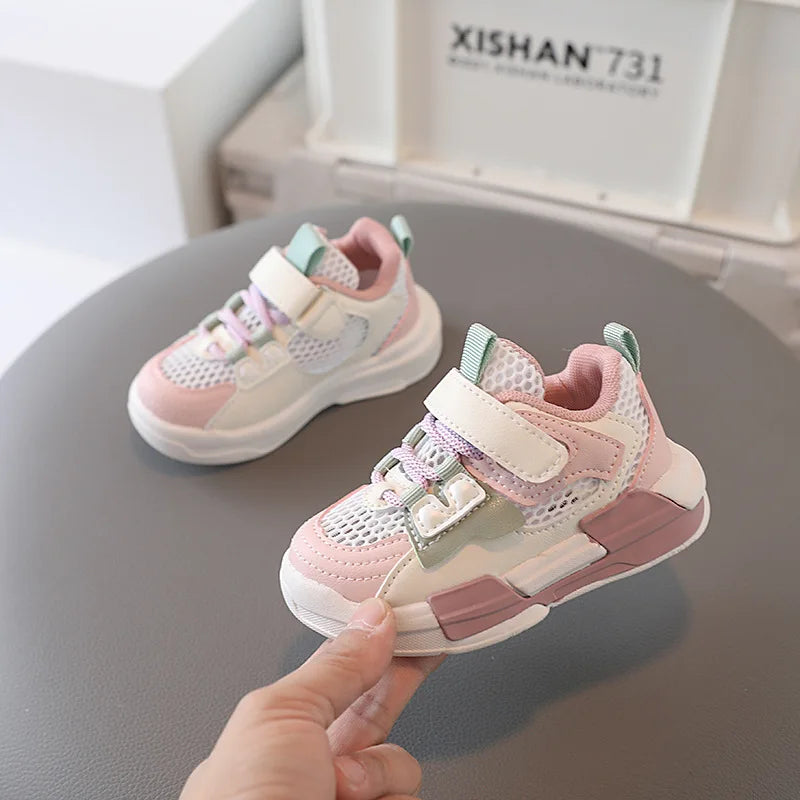 Sports Shoes Spring Flats for Boys Girls Soft Bottom Breathable Sneakers 1-6 Years Kids Outdoor Casual Shoes