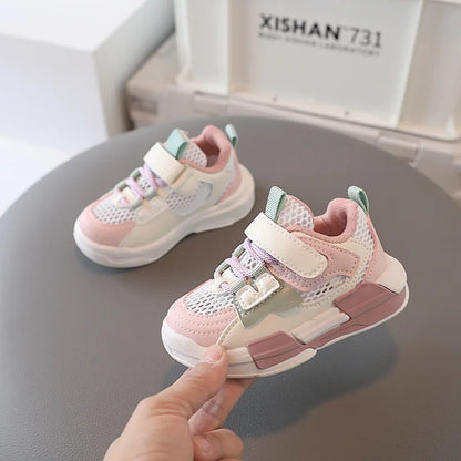 Sports Shoes Spring Flats for Boys Girls Soft Bottom Breathable Sneakers 1-6 Years Kids Outdoor Casual Shoes