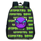 16 Inch Angry Geometry Dash Backpack Boys Girls Bookbag Cartoon Game Kids Kindergarten School Bags Toddler Childcare Backpack