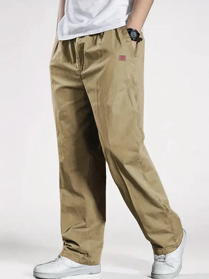 2025Mens Casual Jogger Pants Relaxed Fit Cargo Pants Drawstring Sweatpants Hiking Outdoor Twill Sport Pants
