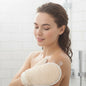 2-in-1 Exfoliating Glove - Cotton Linen Body Scrubber with Mesh Texture for Home Spa & Bath
