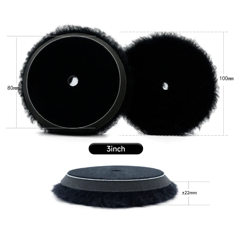 DETAILING 3"/5"/6" Wool Felt Polishing Pad Wool Wheel Buffer Auto Paint Care Buffing Pads for Car Polisher Remove Scratches