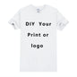 Custom T shirt Women Men Customised Printed 100% Cotton Short Sleeve Your Logo Photo Brand Text Tee Personalize Graphic Clothing