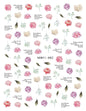 3d Nail Art Decals Spring Booming Violets Lavenders Purple Blue Pink Flowers Butterflys Stickers Decoration For Nail Tips Beauty
