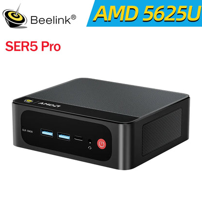 Beelink SER5 Max AMD Ryzen7 7735HS R3 3200U R5 5500U 5625U 16G RAM 500G SSDNVME Mini PC Suppor 4K Type-C Gaming Desktop Computer