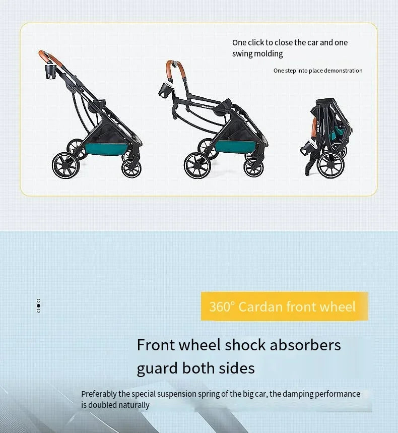 2026 New Dog Stroller Lightweight Foldable Separable Pet Cart, 21.5cm Large Wheel Safe Box for Cat Dog Outdoor Travel 강아지 유모차