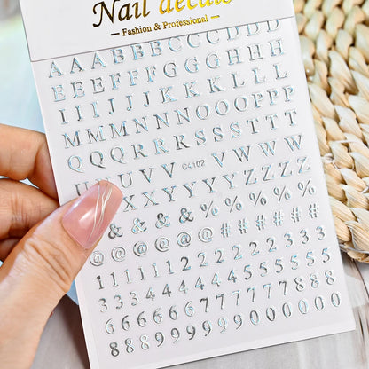 3D Metal Silver Flame Nails Stickers Gold Bronzing Stripe Lines Sliders Design Manicure French Nail Art Decoration Decal #Y2K