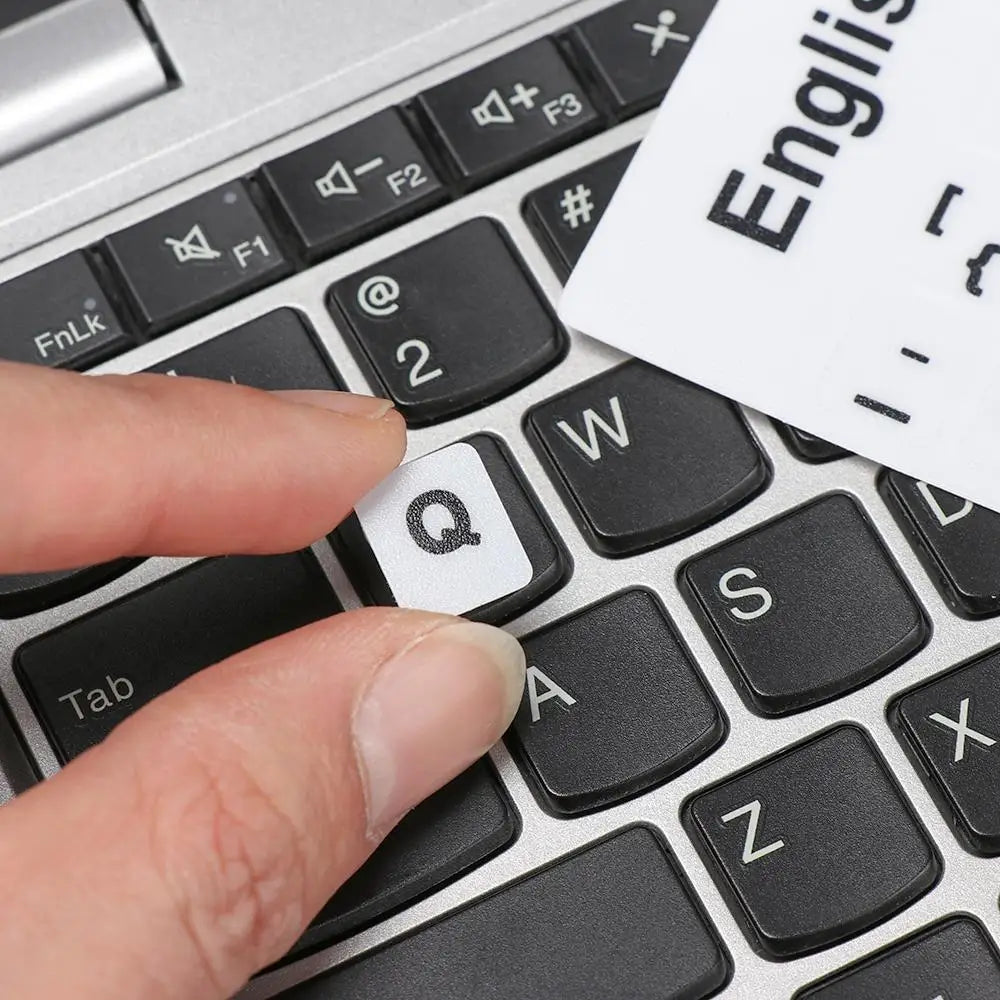 Non-slip Arabic Deutsch Spanish Keyboard Stickers Russian Letter Alphabet Layout English Wear-resistant Keyboard Covers