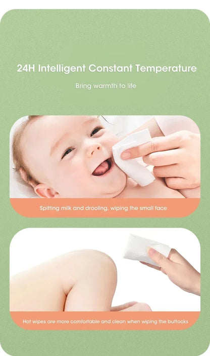Portable USB Multifunction Baby Wipe Warmer Heater with LED Display for Home and Car Wet Towel Dispenser Heating Box