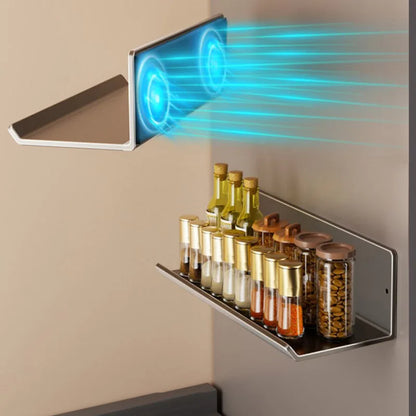 Magnetic Kitchen Refrigerator Storage Rack Without Punching Wall-mounted Condiments Spice Shelf Household Organizer