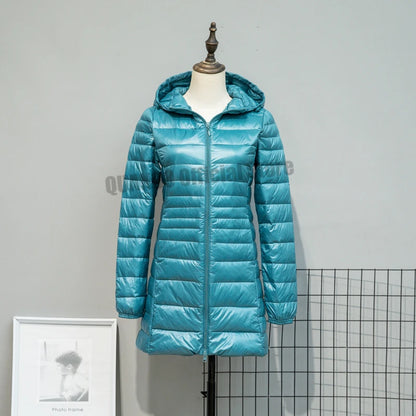 Women Spring/Autumn Ultra Lightweight Quilted Jacket 2023 New Woman Water and Wind-Resistant Big Size women Hoodies coat
