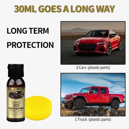 Car Plastic Restorer Ceramic Coating 2-3 Years Long-Lasting Protect Whitening Black Shine Plastic Trim & Rubber Care Product