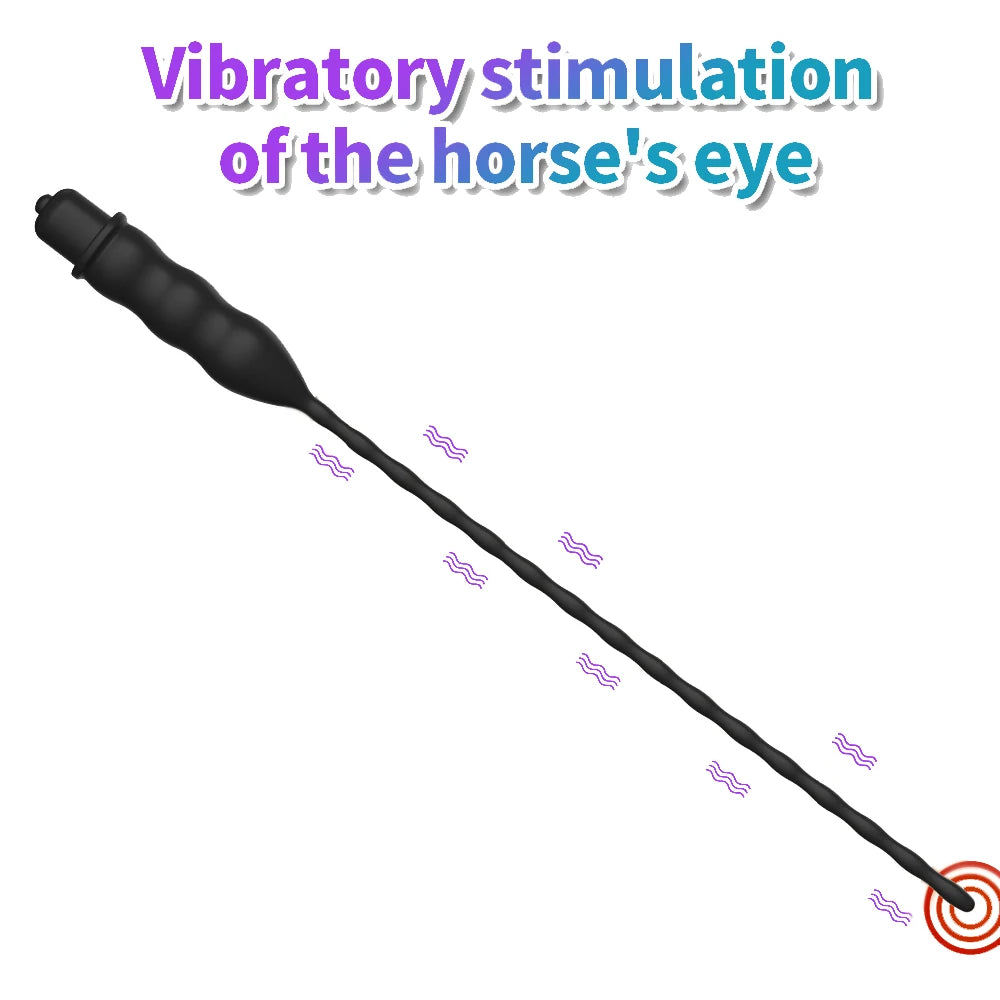 10 Frequency Urethral Vibrator Horse Eye Stimulator Sounding Penis Plug Insert Catheter Expander Male Masturbator Sex Toys