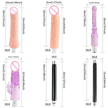 FREDORCH Sex Machines More Attachment Masturbating Pumping Sex Gun Adjustable with Dildo Couples Sex Toy Love Machine for Couple