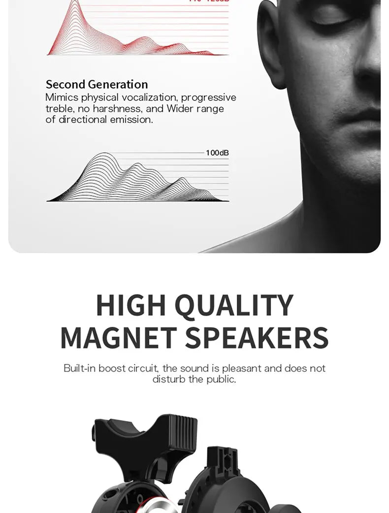 TWOOC Bicycle Electronic Horn Volume Adjustment 4 Kinds of Classic Cingtones Rechargeable 100dB Not Harsh Road Mountain Bike