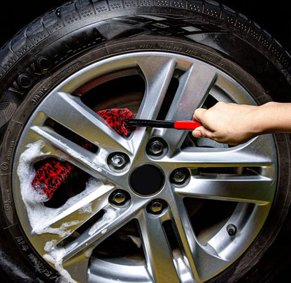 SEAMETAL Car Wheel Detailing Brush Bendable Auto Wheel Woolies Brushes Car Cleaning Tools for Car Rim Tire Washing Accessories