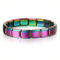 GEMOSA 9mm Width Italian Charm Bracelet Fashion Stainless Steel Bangle Elastic Link Chain High Quality Factory DIY