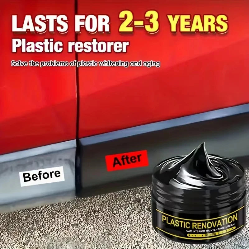 Car Interior Plastic Leather Scratch Repair Paste Anti-Aging Paste Automotive Tires Seats Steering Wheel Polishing Wax