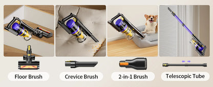 Laresar X11 Cordless Vacuum Cleaner 550W 55KPA Suction Power  Handheld Smart Home Dust Cup 60 Mins Runtime 3 Pcs Hepa Filte Set
