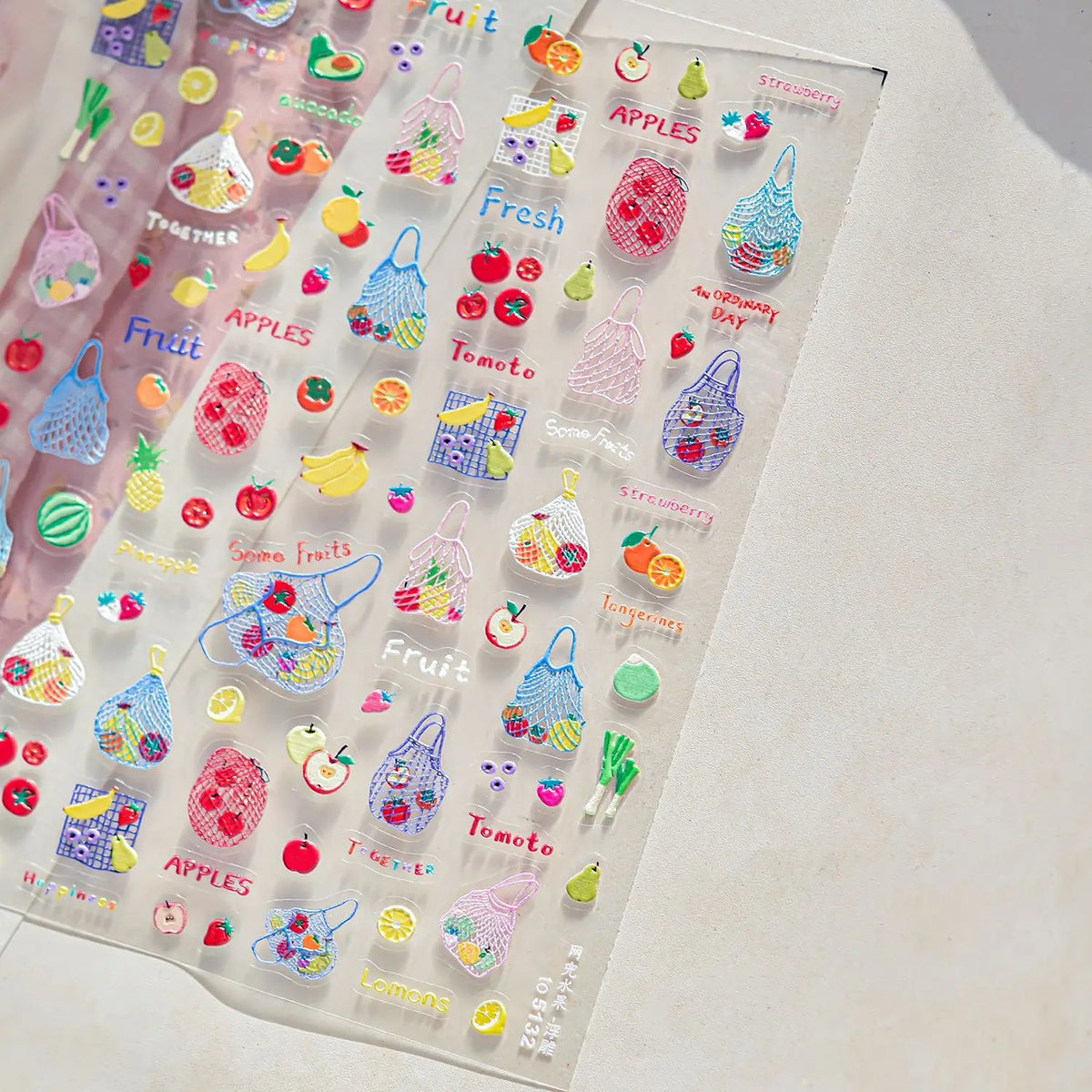 Cute Animal Face 5D Nail Art Stickers Cartoon Cat Bunny Dog Mouse Kawaii Expressions Simple Self Adhesive Manicure Decal DIY