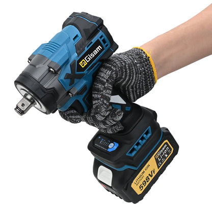 Gisam 900N.M Brushless Electric Impact Wrench 1/2" Cordless High Torque Wrench Drill Screwdrivers Tools For Makita Battery Pin