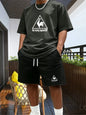 Men's Two-piece Sportswear Short Sleeved T-shirt and Pants Set Running and Fitness Sportswear 2026 Summer Big Discount