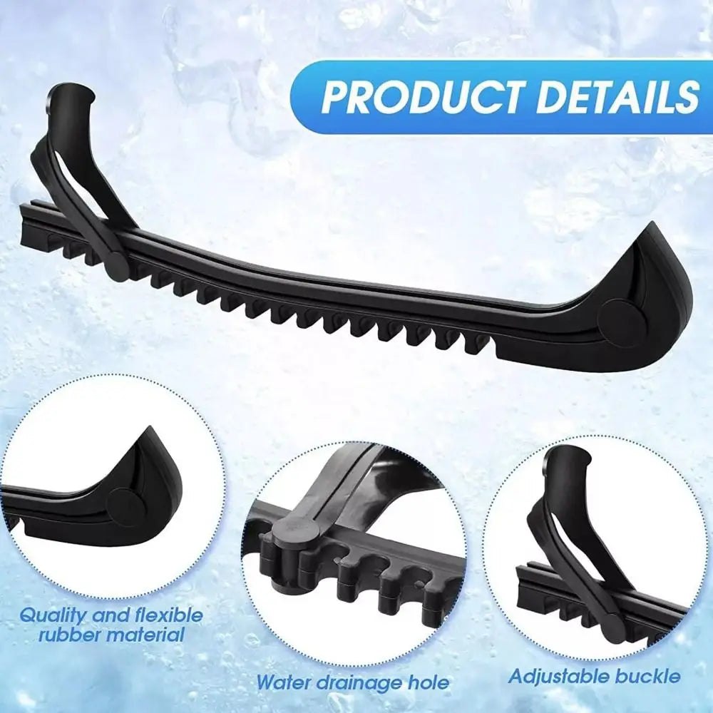 1 Pair Portable Non-Slip Ice Blade Protector Protector Sleeve Adjustable Shoes Ice Skate Covers Wear-Resistant Ice Skate Guards