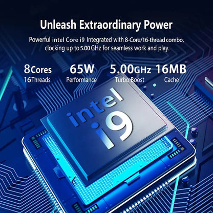 15.6 Inch 4K HD Gaming Laptop Intel Core i9-9900 Windows 11 16GB RAM 1TB SSD Ultra Thin Portable Business Notebook Computer