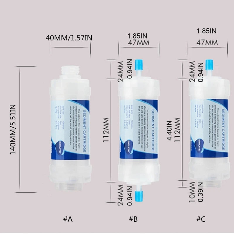 Sediment Water Filter Cartridge Replacement Filtration Water System Maximum 30 lpm