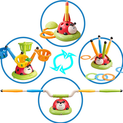 4 Styles Ladybug Sport Entertainment Baseball Toy Game Rope Skipping Machine Ferrule Jump Rocket Launcher Outdoor Play For Boy