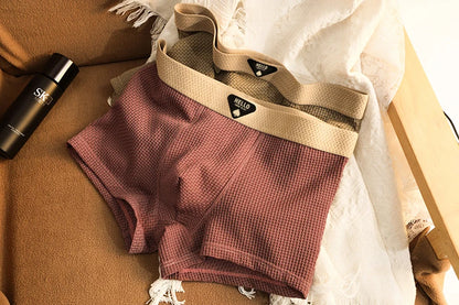 4pcs Men's Boxer Shorts Ice Silk Underwear Plus Size Underpants Cool Breathable Sexy Slim Panties Mesh Lingerie Wholesale Lots