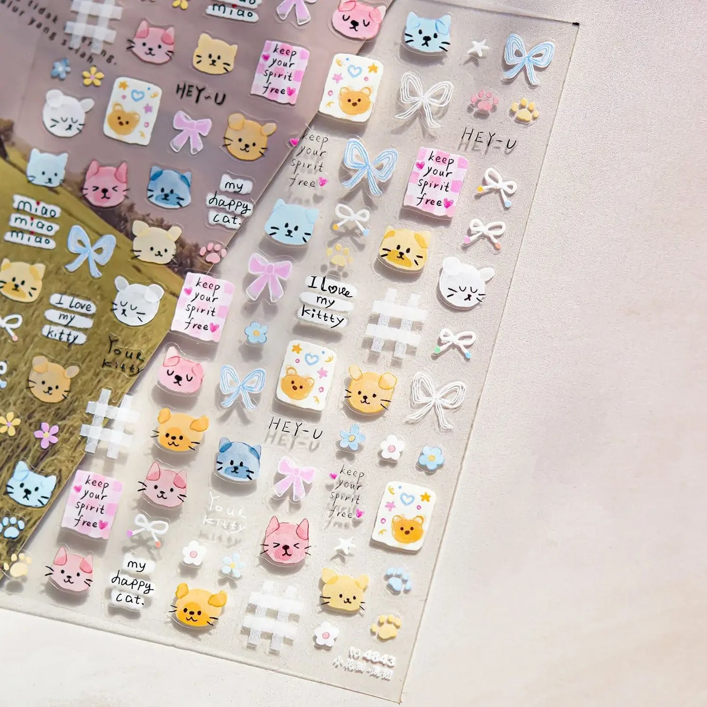 Colorful 5D Happy Birthday Nail Art Sticker Cake Candle Numbers Musical Note Cute Bear Stars Cherry Self Adhesive Manicure Decal