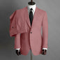 Fashion Gray Men Suits High-end Single Breasted Wedding Tuxedo Business Casual Office Male Suit Slim 2 Piece (Blazer+Pants)