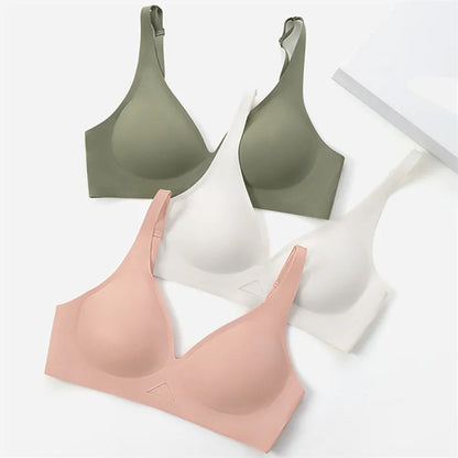Wire Free Bra Brassieres Push Up Bralette Sexy Seamless Bras For Women Female Lingerie Woman Silky Underwear Intimate Sleepwear