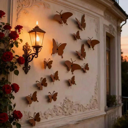 Metal Butterfly Wall Decor 15 Piece Set Aesthetic Wall Art for Girls Room Bedroom Nursery Bathroom Garden Outdoor Party Decor