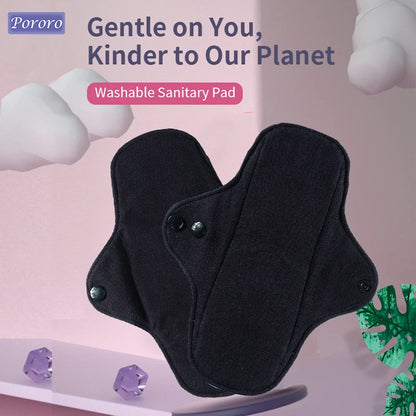 4pcs Washable Sanitary Towels Cotton Menstrual Pad Reusable Women Sanitary Napkins Feminine Hygiene Product Period Cloth Pads