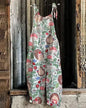 Women Jumpsuits Overalls Sleeveless Slash Neck Print Floral Wide Leg Pants High Street Autumn 2026 Casual Loose Backless